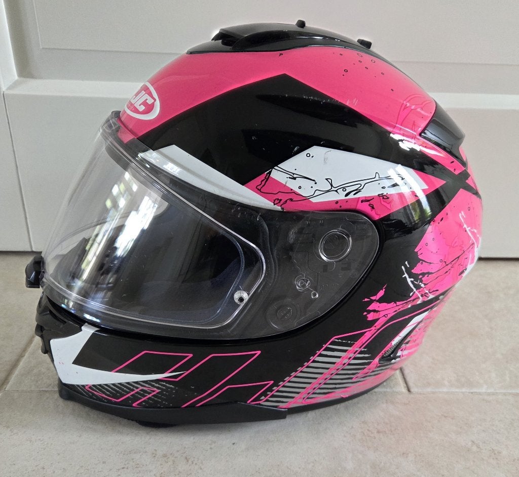Roze HJC integraal helm IS-17, maat XS (53-54 cm), Motoren, XS, HJC, Ophalen of Verzenden, Integraalhelm