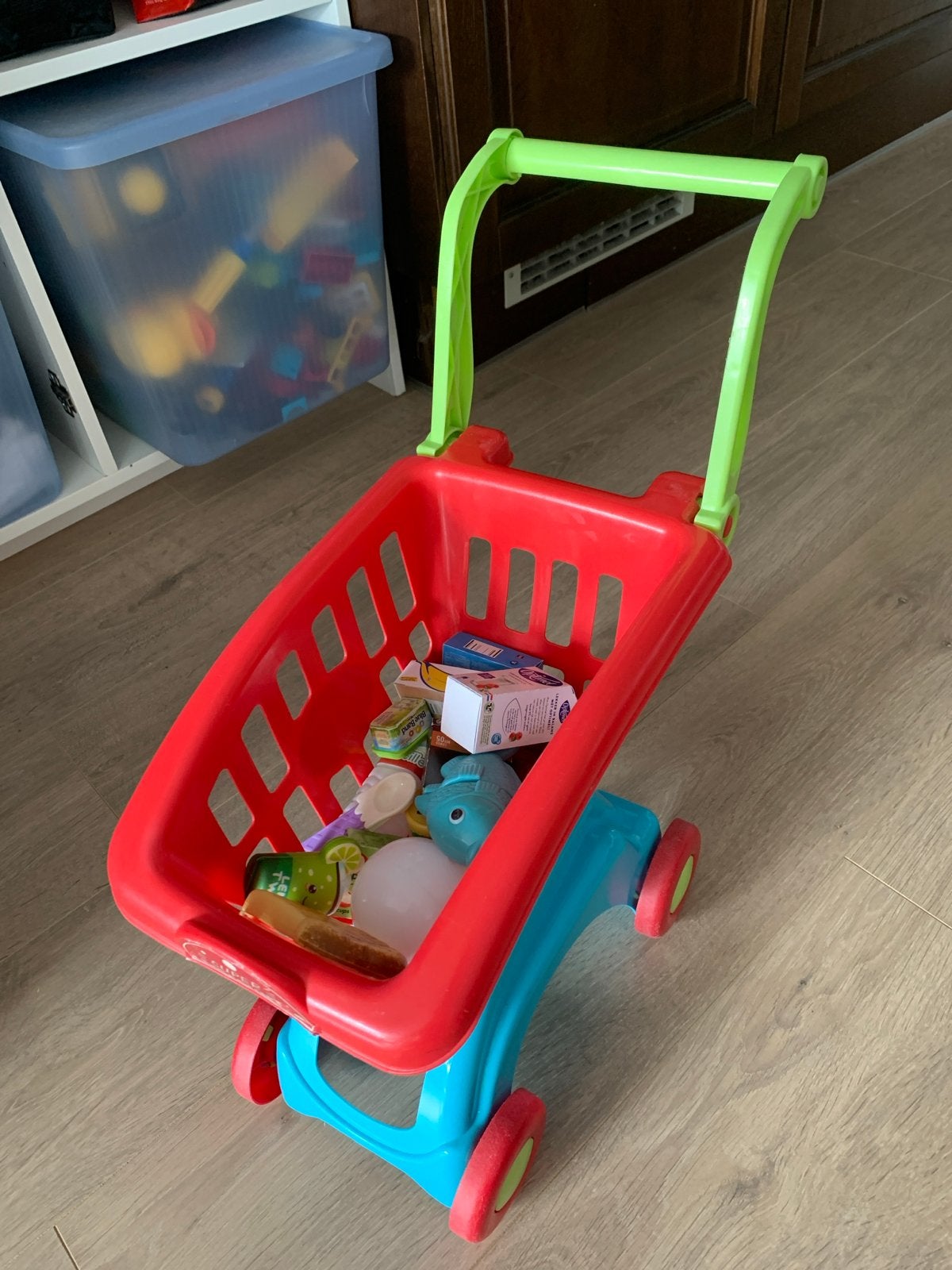 Speelgoed winkelwagentje met inhoud, Ophalen of Verzenden, Gebruikt, Jongen of Meisje