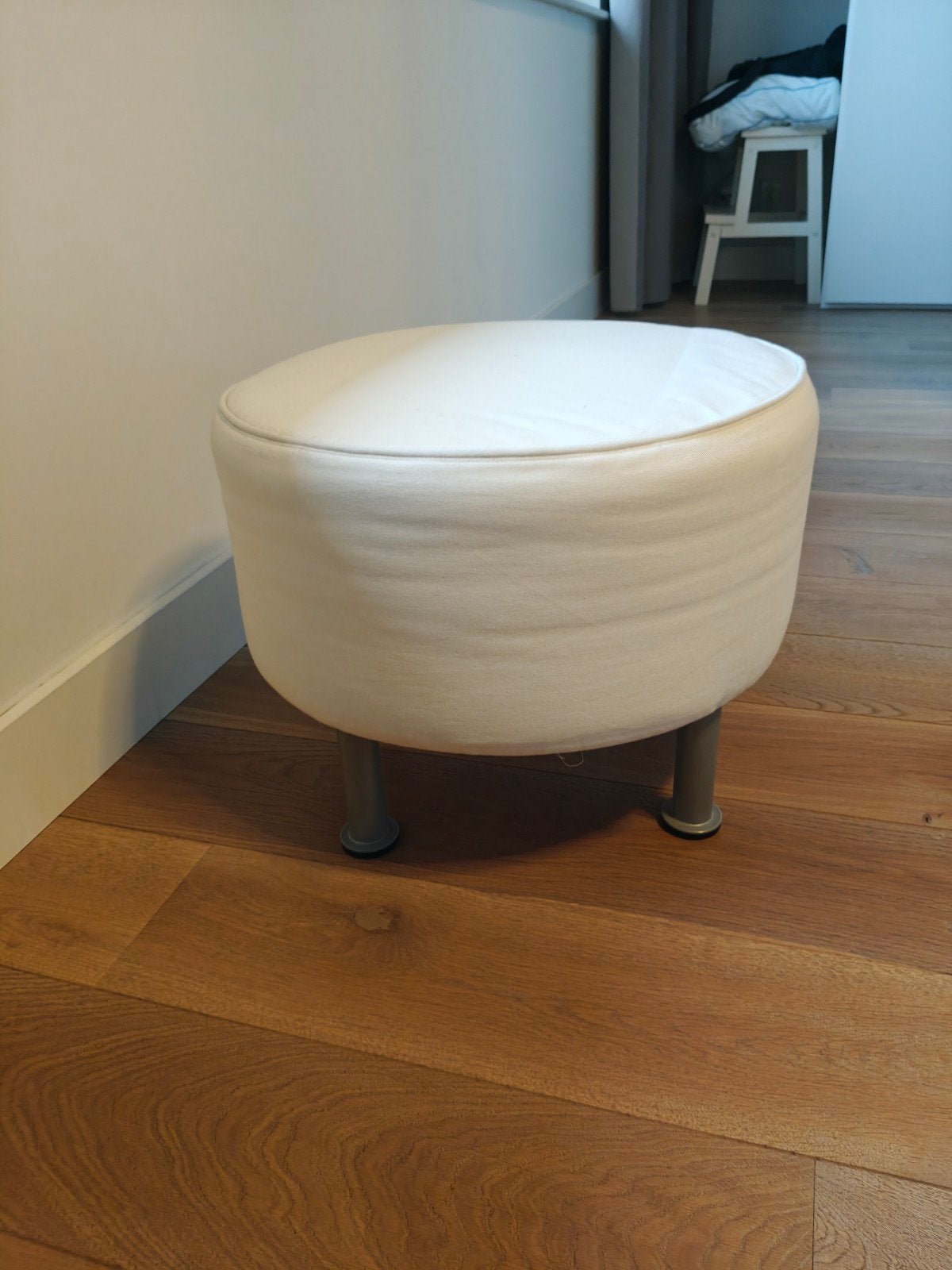 IKEA poef met extra hoes, Ophalen, Minder dan 50 cm, Gebruikt, Rond