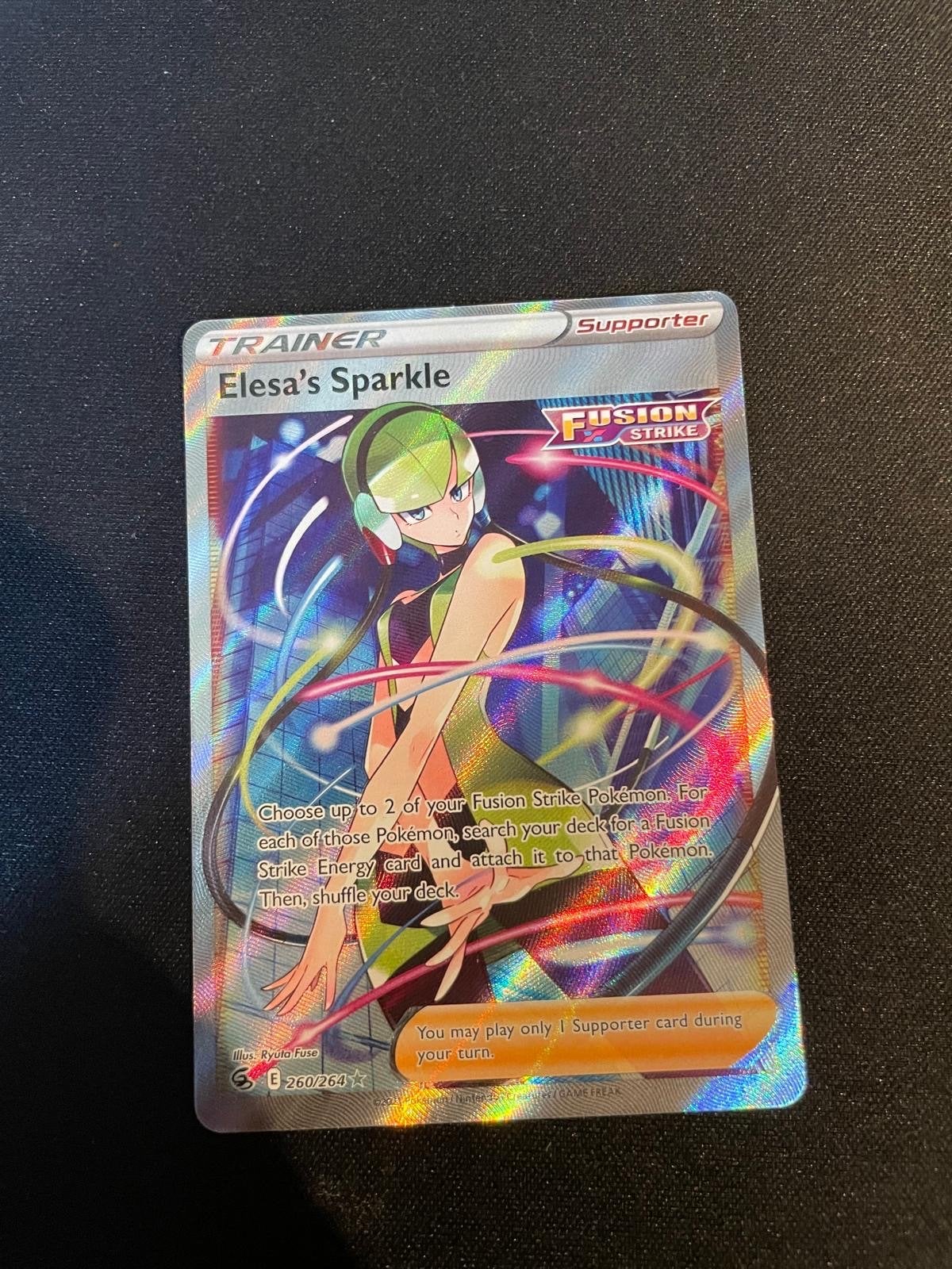 Elesa's Sparkle Full Art Trainer Kaart Pokémon TCG, Ophalen of Verzenden, Zo goed als nieuw, Losse kaart, Foil