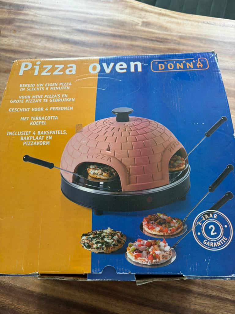 Pizza oven/pizzarette voor 4 personen, Witgoed en Apparatuur, Gourmetstellen, Ophalen, Gebruikt, 4 t/m 7 personen