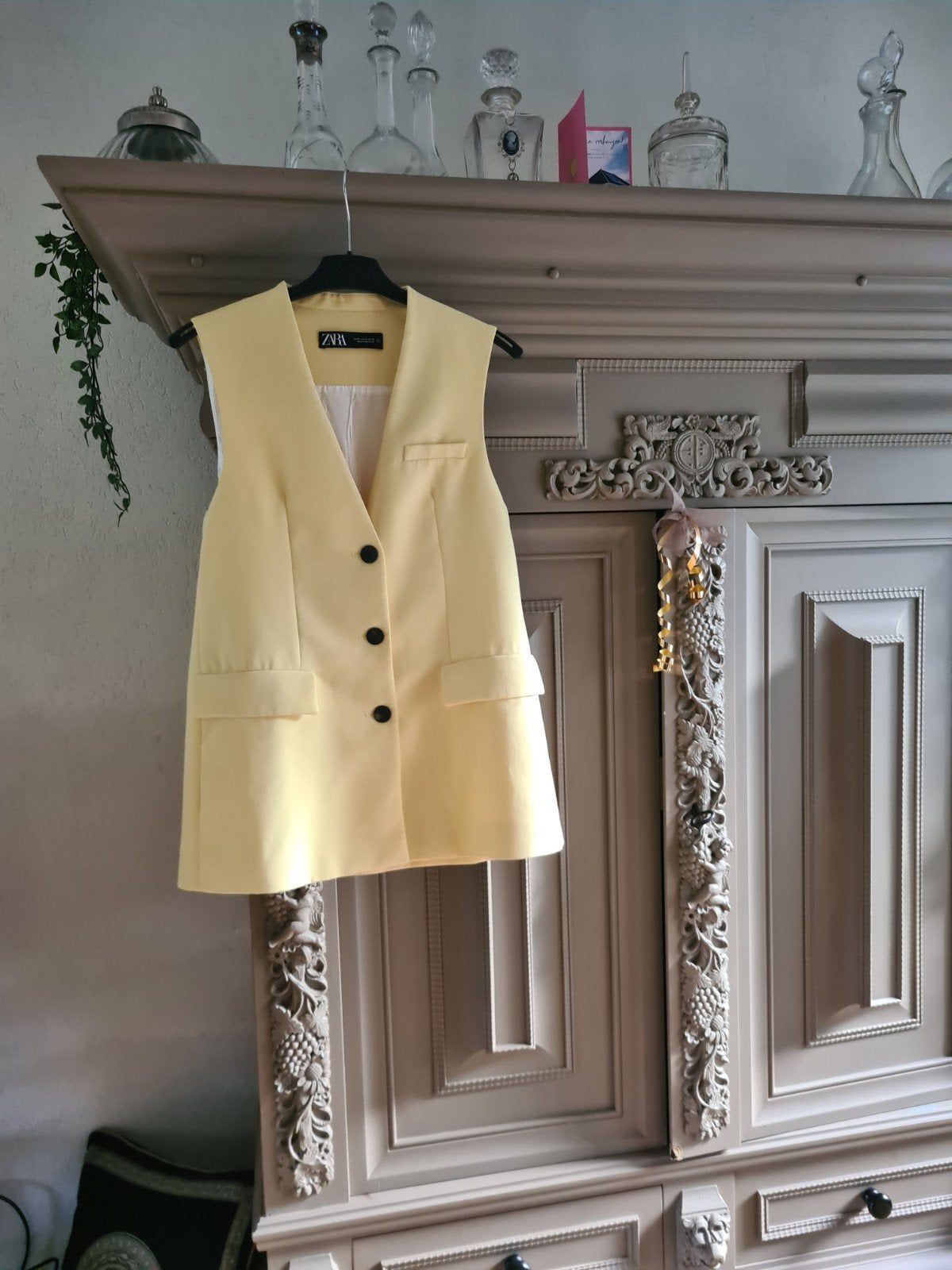 Nieuwe Zara mouwloze blazer/gilet - Maat M, Maat 38/40 (M), Geel, Nieuw, Ophalen of Verzenden