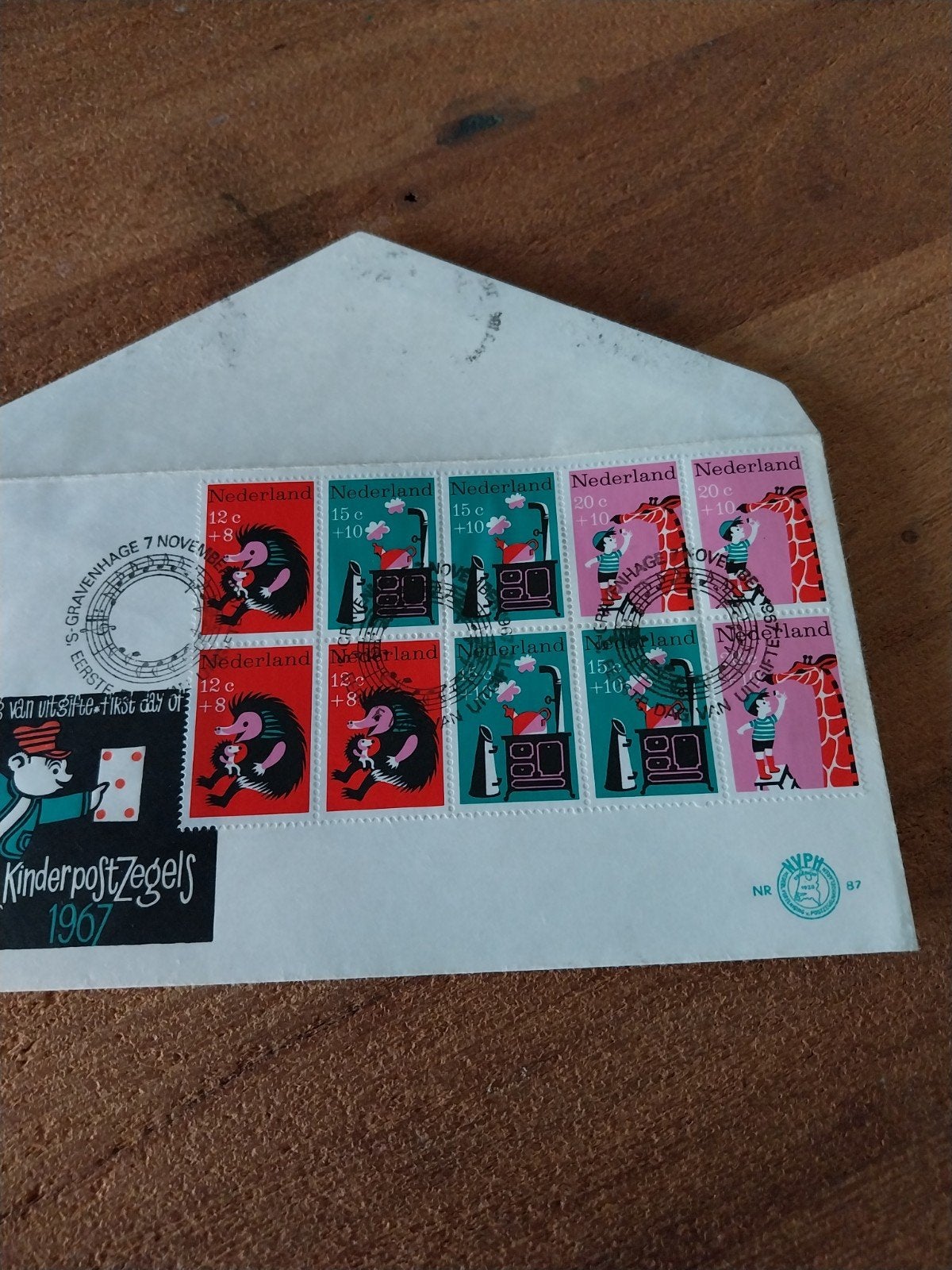 Nederlandse FDC E 87A kinderpostzegels en open klep., Ophalen of Verzenden, Nederland