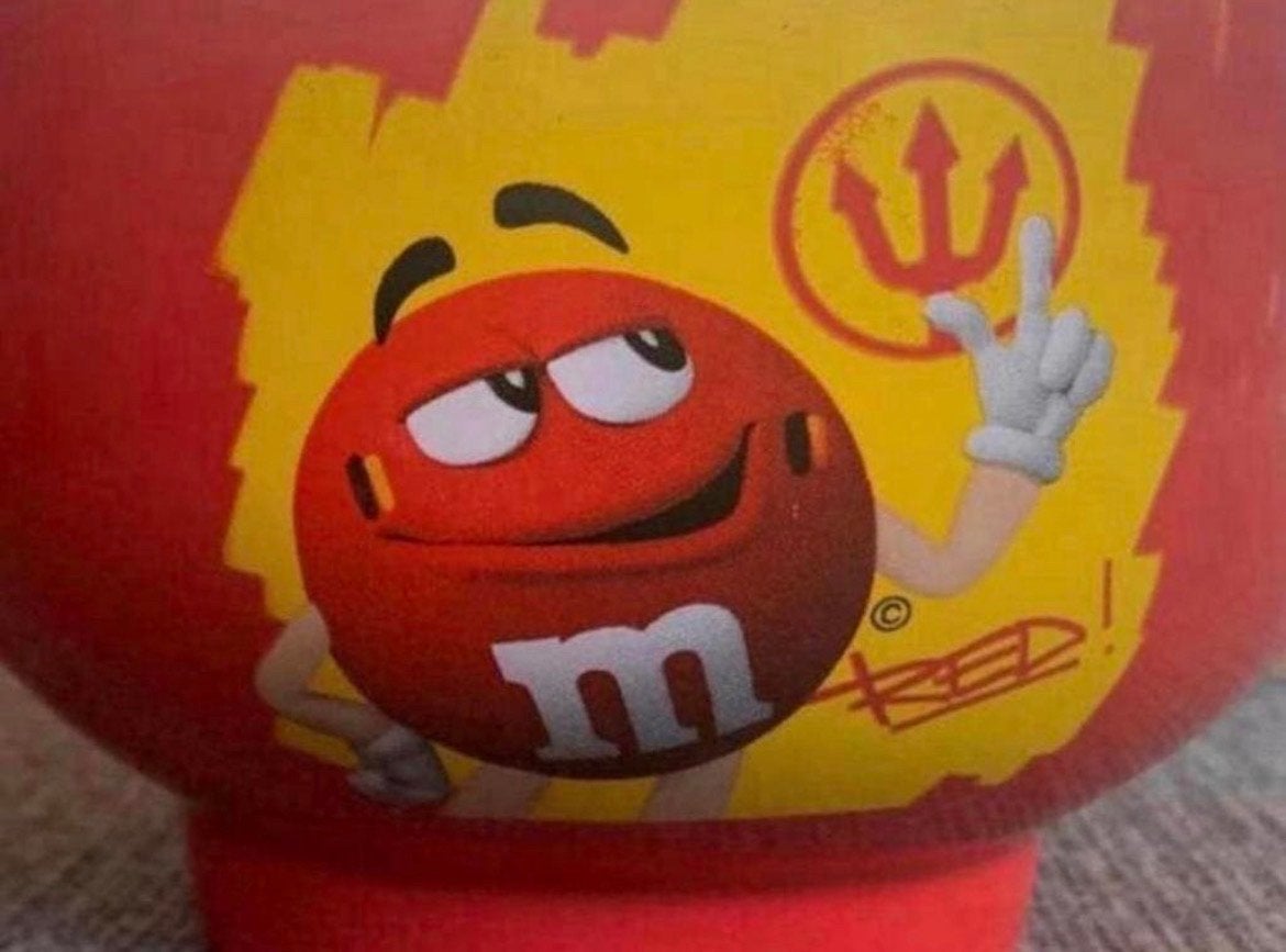 M&M's schaal Dries Mertens Rode Duivels, Overige materialen, Gebruikt, Schaal, Rond