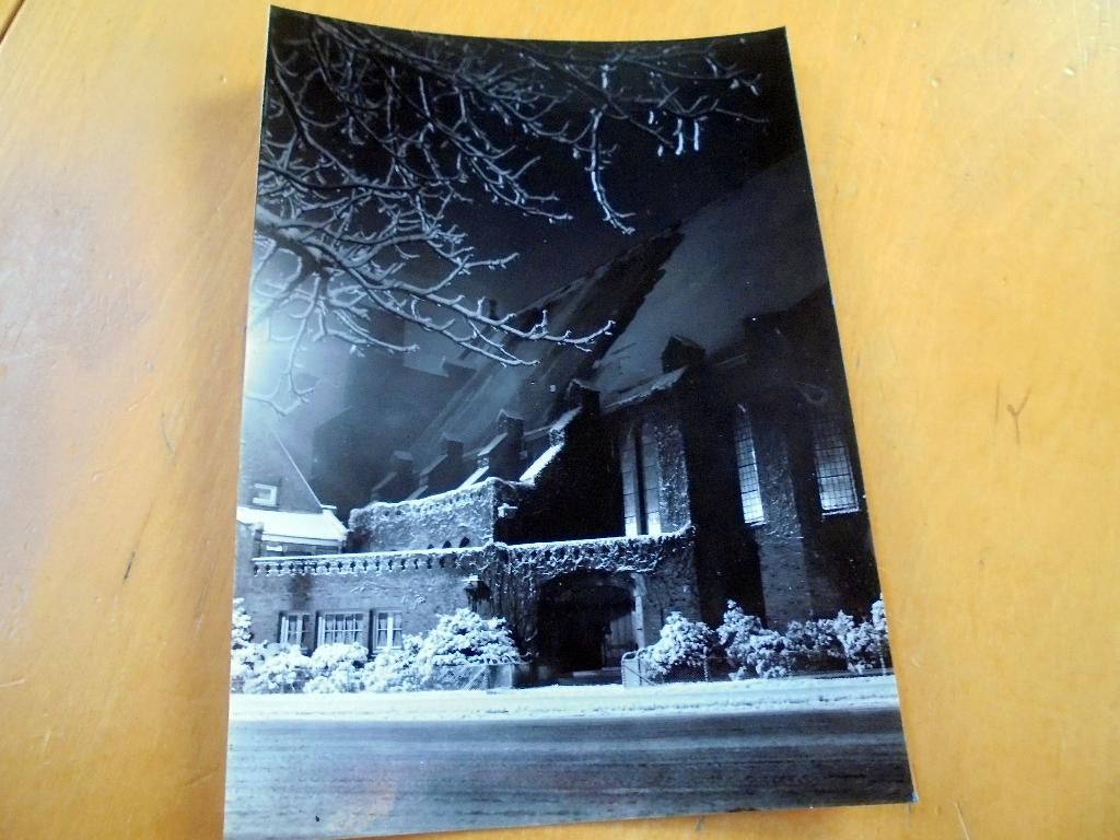 Den Haag. Echte foto.  Paschalis Kerk.  ca. 1960. Winter., Verzamelen, Foto's en Prenten, Zo goed als nieuw, Foto, Gebouw, 1940 tot 1960