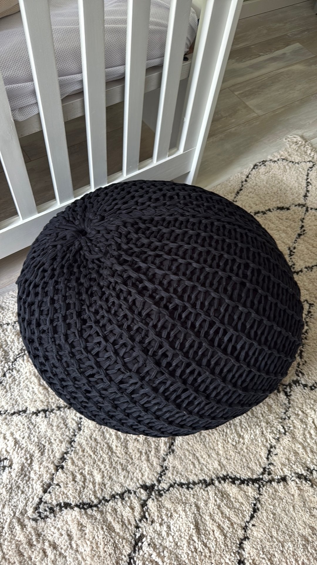 Gehaakte poef, Ophalen of Verzenden, Rond, 50 tot 75 cm