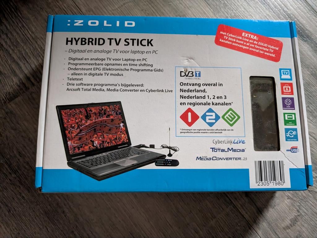 Zolid Hybrid TV Stick, 50 Hz, Zo goed als nieuw, 100 cm of meer, Ophalen