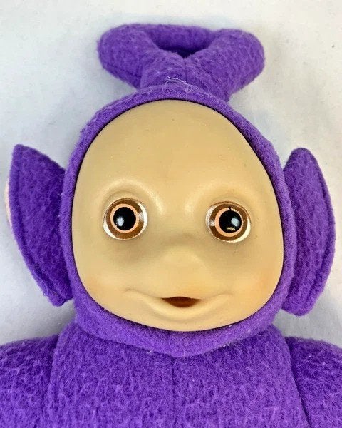 Teletubbies Tinky Winky Vintage Pluche Knuffel paars 30cm, Overige merken, Overige typen, Zo goed als nieuw, Noidea@gmail.com