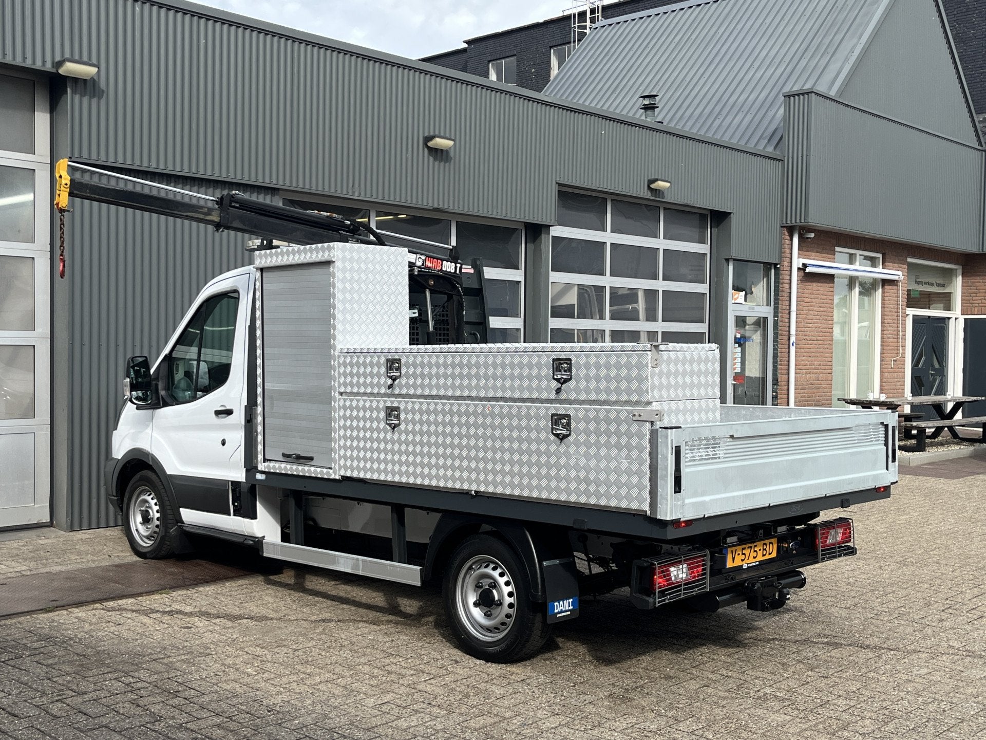 Ford Transit 310 2.0 TDCI Hiab Laadkraan Euro 6 Bpm vrij Air, Voorwielaandrijving, 4 cilinders, Wit, Origineel Nederlands