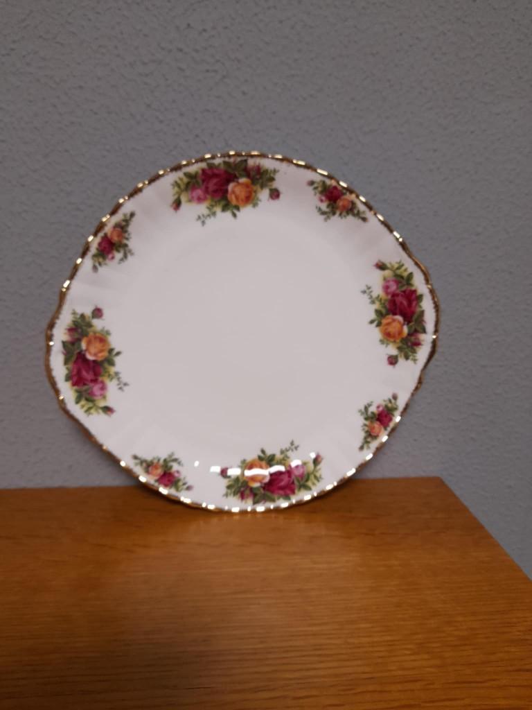 royal albert old country rose adv 95 taart plateau, Ophalen of Verzenden
