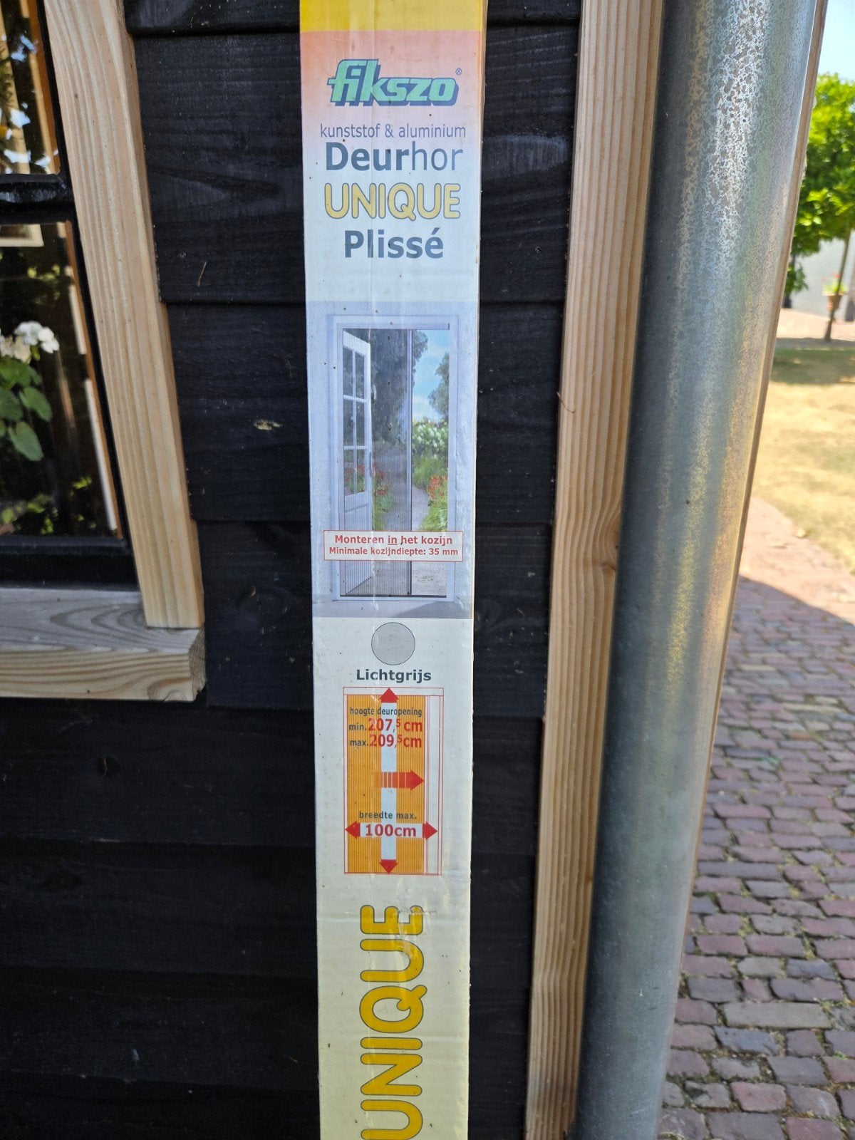 Fikszo Deurhor Unique Plissé - Nieuw in verpakking, Ophalen, 80 tot 100 cm, Hordeur, Nieuw