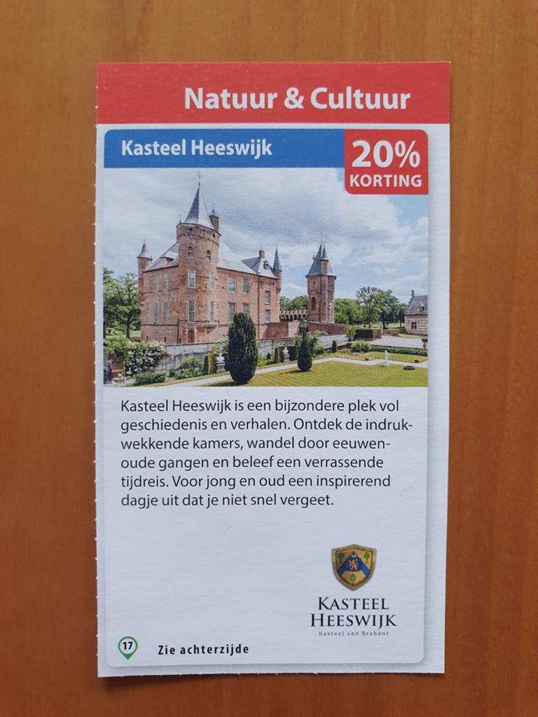 Kasteel Heeswijk 20% korting maximaal 5 personen, Tickets en Kaartjes, Drie personen of meer, Kortingsbon