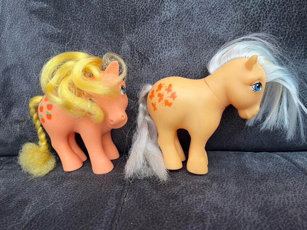 My Little Pony G1 Jaren 80 - Lichtroze en Geel, Ophalen of Verzenden, Gebruikt