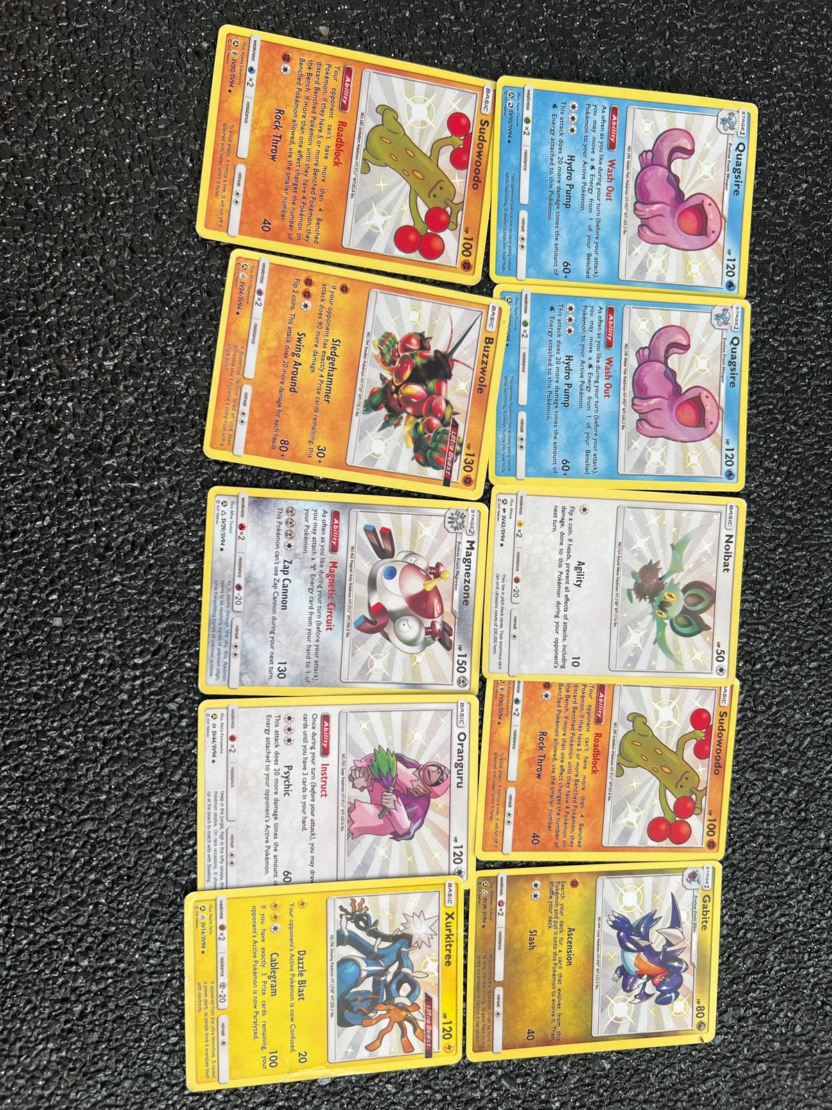 Pokémon Kaarten Glanzend - Diverse Karakters, Ophalen of Verzenden, Gebruikt, Meerdere kaarten, Foil