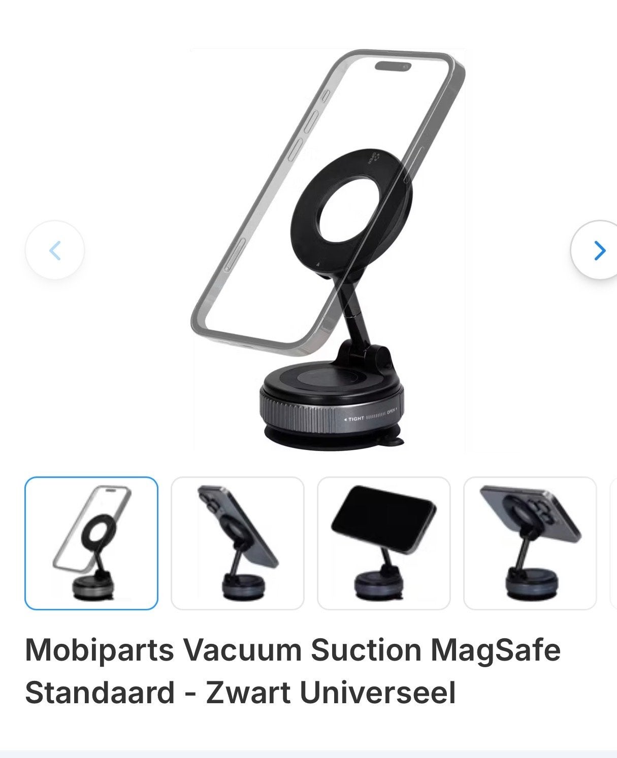 Mobiparts Vacuum Suction MagSafe - Zwart Universee, Ophalen of Verzenden, Nieuw, Overige typen, Universeel