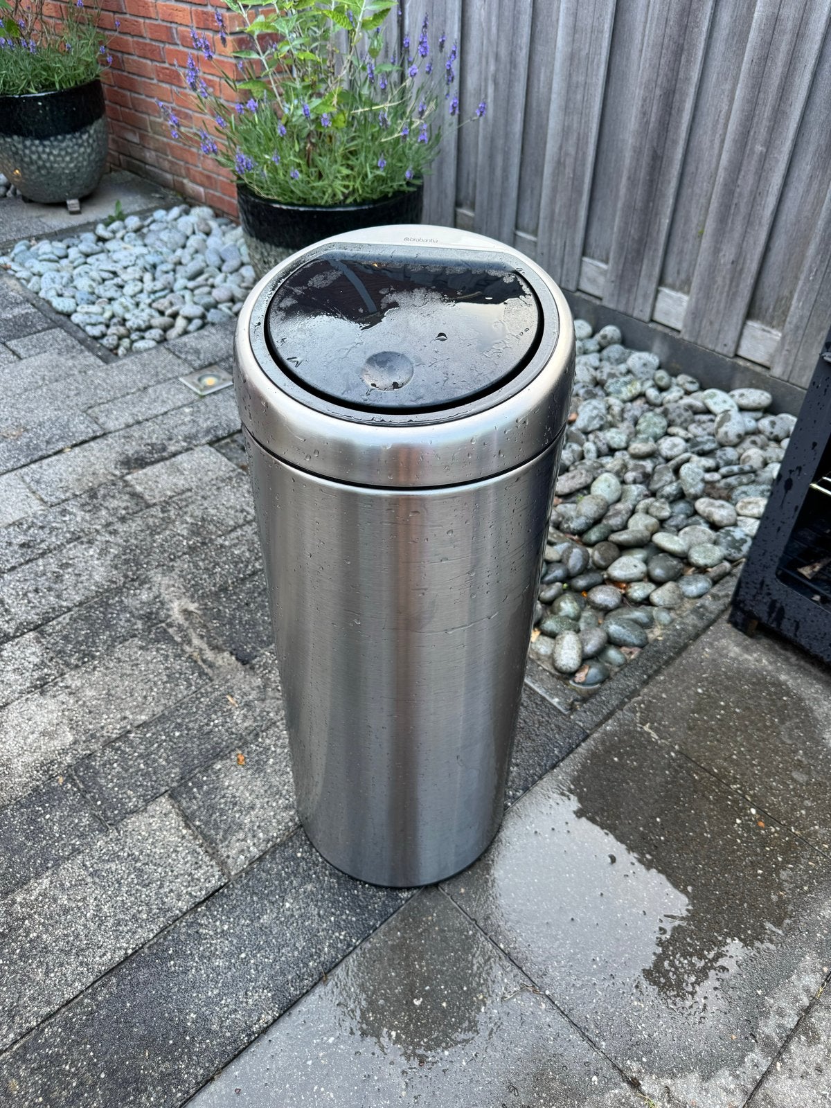 Brabantia Bo Touch Bin 30L - RVS Prullenbak, Ophalen, Gebruikt, 40 liter of meer, Rvs