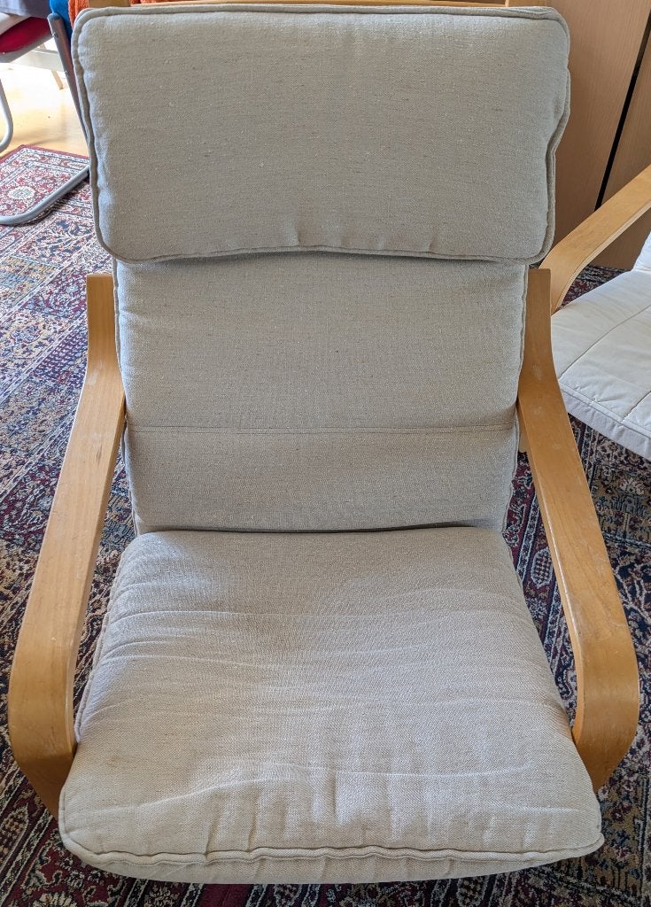 Ikea  relax stoel, Ophalen, Hout, Gebruikt, 75 tot 100 cm
