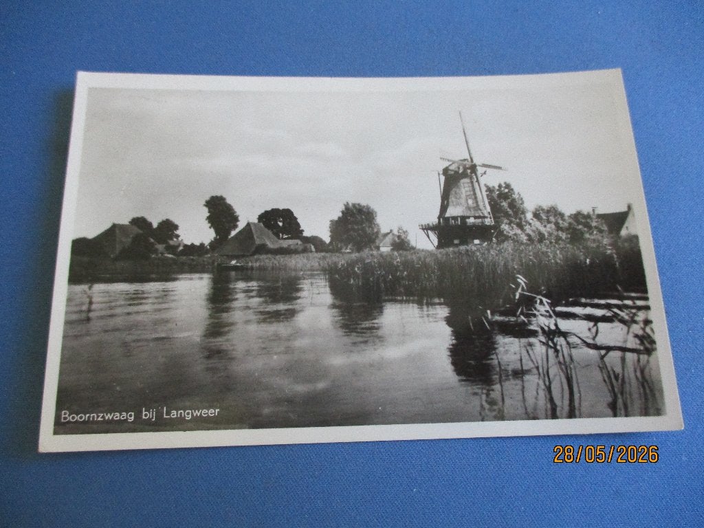 Boornzwaag bij Langweer (1950), Ophalen of Verzenden, Voor 1920, Gelopen