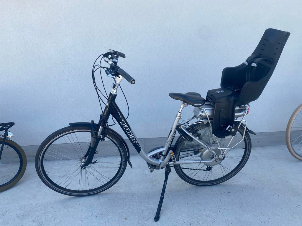 Trek fiets met voorvering en kinderzitje, 53 tot 56 cm, Ophalen, Gebruikt, Overige merken