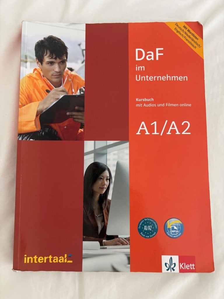DaF im Unternehme A1/A2  Duits Cursusboek | Intertaal / Klet, Boeken, Ophalen of Verzenden, Zo goed als nieuw, VMBO, Duits