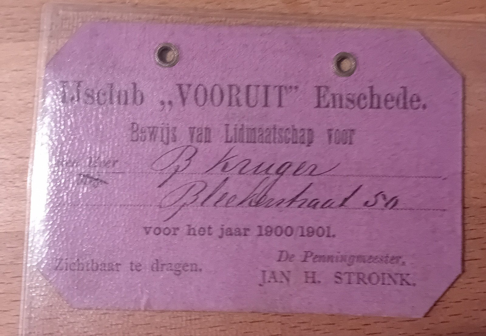 ENSCHEDE DE IJSCLUB VOORUIT 1900, Ophalen of Verzenden, Gebruikt