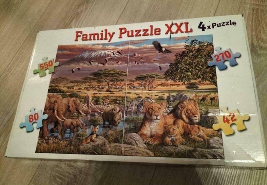 Family puzzle XXL 4 puzzels, Ophalen, Minder dan 500 stukjes, Gebruikt