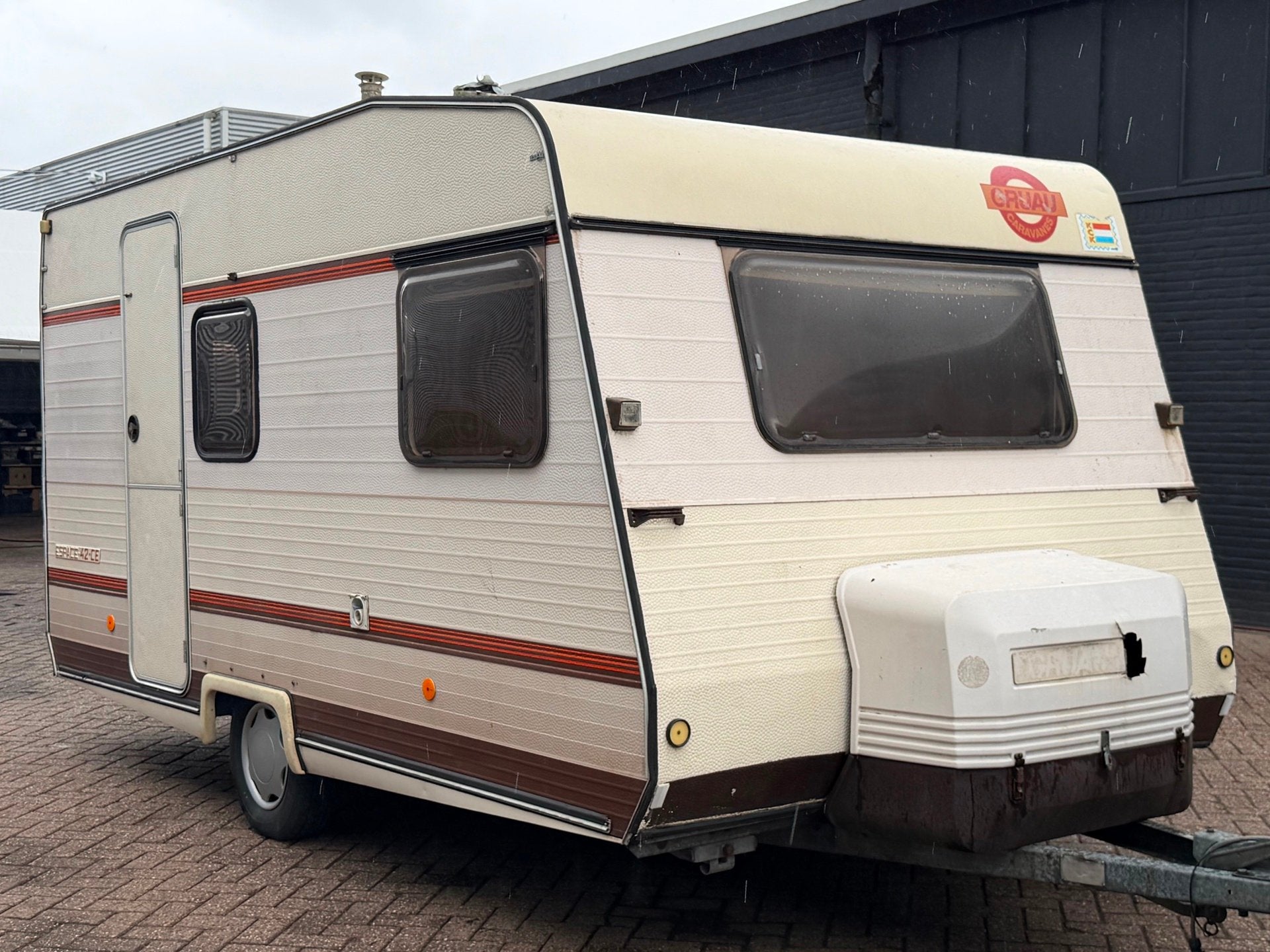 Gruau AO422S Retro Caravan met werk, Caravans en Kamperen, Overige merken, Bedrijf, Luifel, 500 - 750 kg