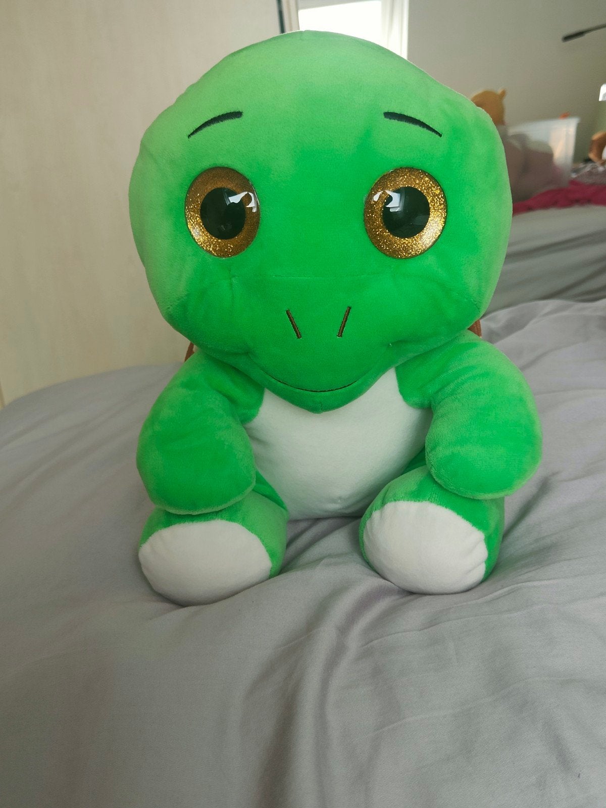 Leuke schildpad knuffel - 40 cm - Zeer goede staat, Groen, Overige typen, Ophalen of Verzenden, Zo goed als nieuw