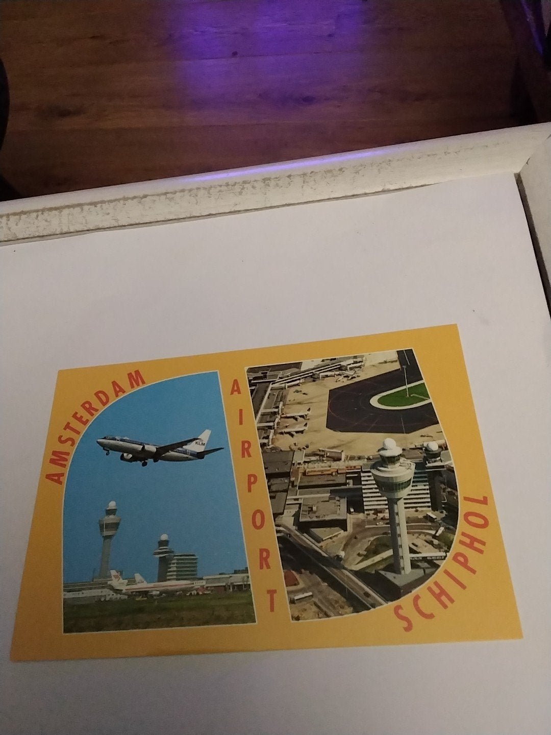 Vintage Ansichtkaart Amsterdam Airport Schiphol, Ophalen of Verzenden, 1980 tot heden, Ongelopen, Noord-Holland