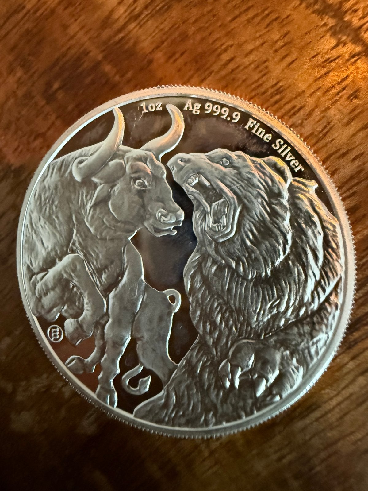 Bull Bear, Zilveren munt, 1 oz, Ag 999,9. Tokelau 2022, Ophalen, Overige landen