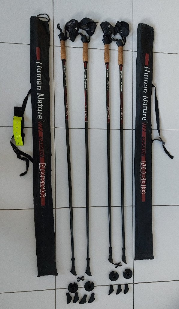 Nordic walking stokken.  2 sets, Ophalen, Zo goed als nieuw