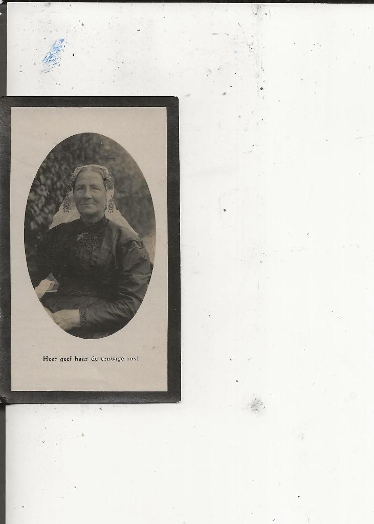 Monster Bidprentje Agatha Enthoven-Koppert 1839-+1921, Ophalen of Verzenden, 1920 tot 1940, Ongelopen, Zuid-Holland