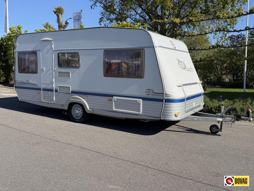 TEC Travel King 470 E VERKOCHT, Caravans en Kamperen, Caravans, Dwarsbed, Standaardzit, T.E.C., Bedrijf