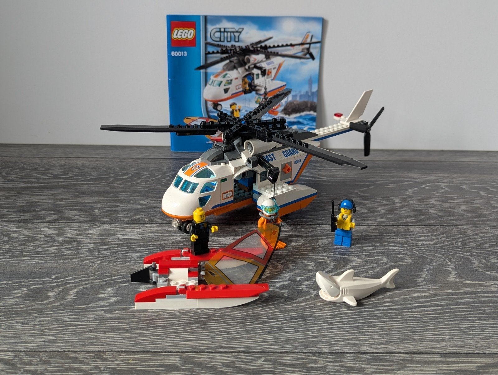 Lego City Kustwacht Helikopter 60013 met minifiguren, City, Lego, Ophalen of Verzenden, Zo goed als nieuw