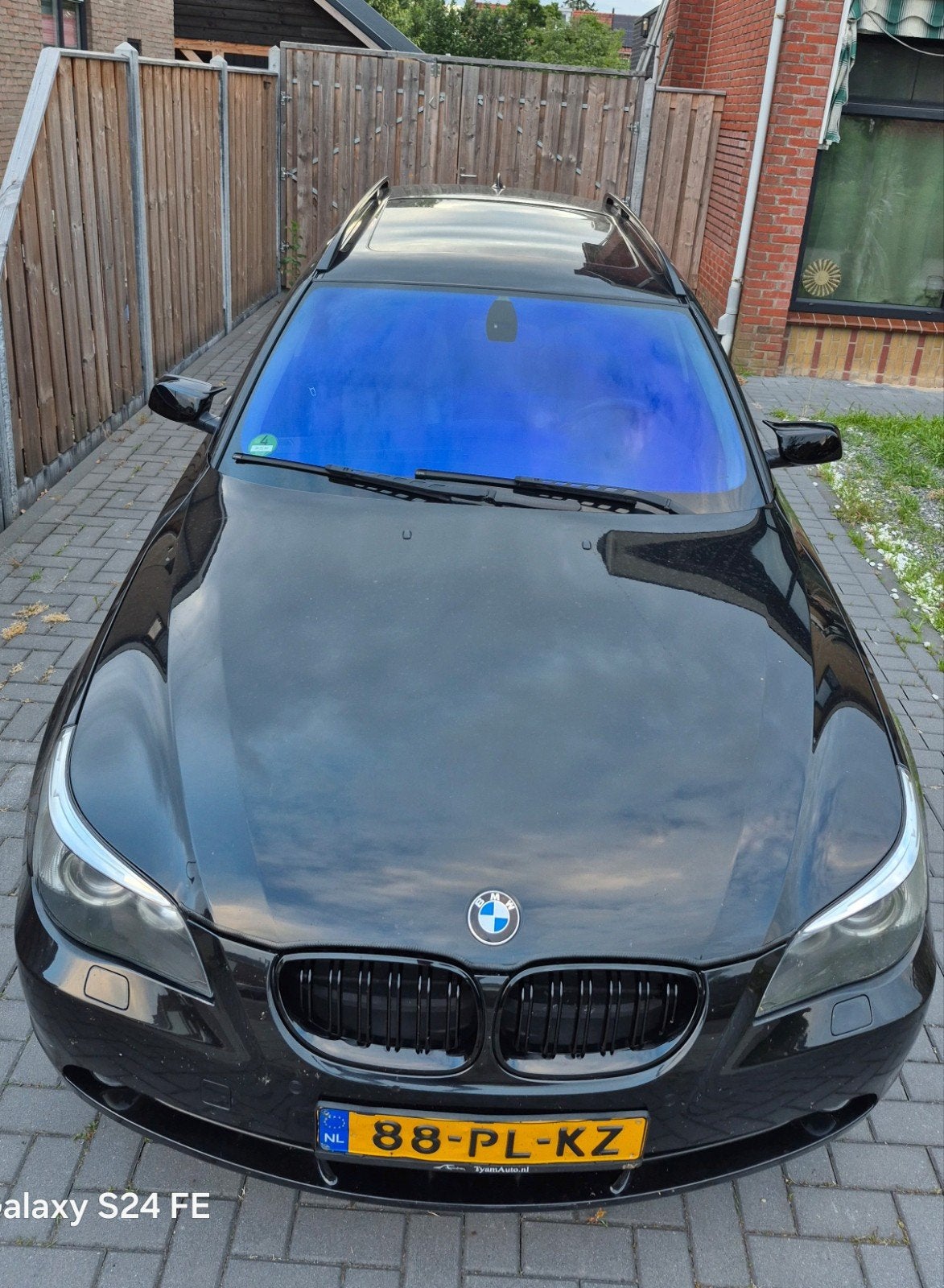 BMW 5-Serie 525i e61 Touring AUT 2004 Zwart youngtimer!!!, Auto's, BMW, Automaat, Achterwielaandrijving, USB, Zwart