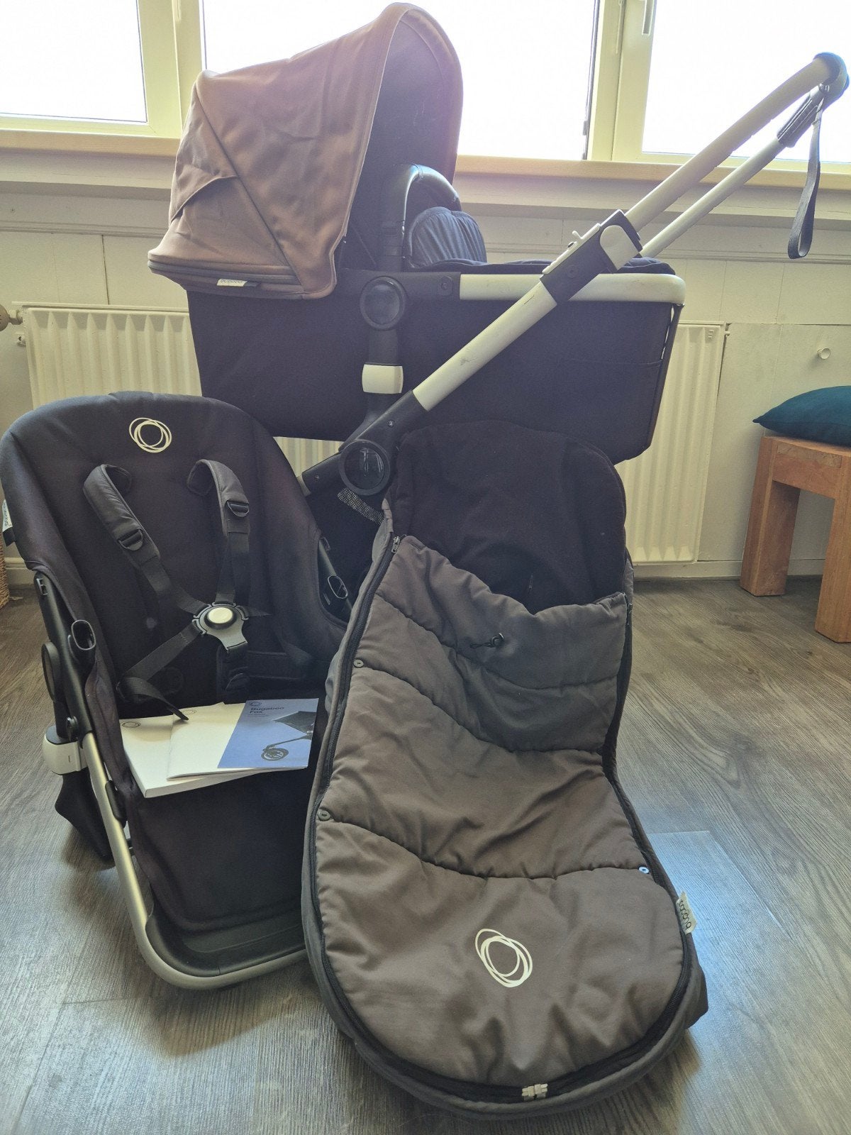 Bugaboo Fox 2 Combiwagen met Reiswieg en Voetenzak, Kinderen en Baby's, Kinderwagens en Combinaties, Ophalen, Gebruikt, Bugaboo