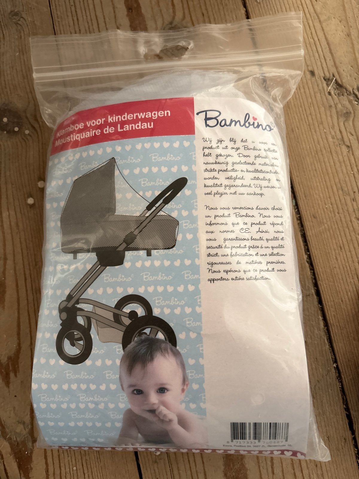 Bambino klamboe voor kinderwagen/reiswieg - nieuw, Ophalen of Verzenden, Nieuw, Kinderwagen, Overige merken
