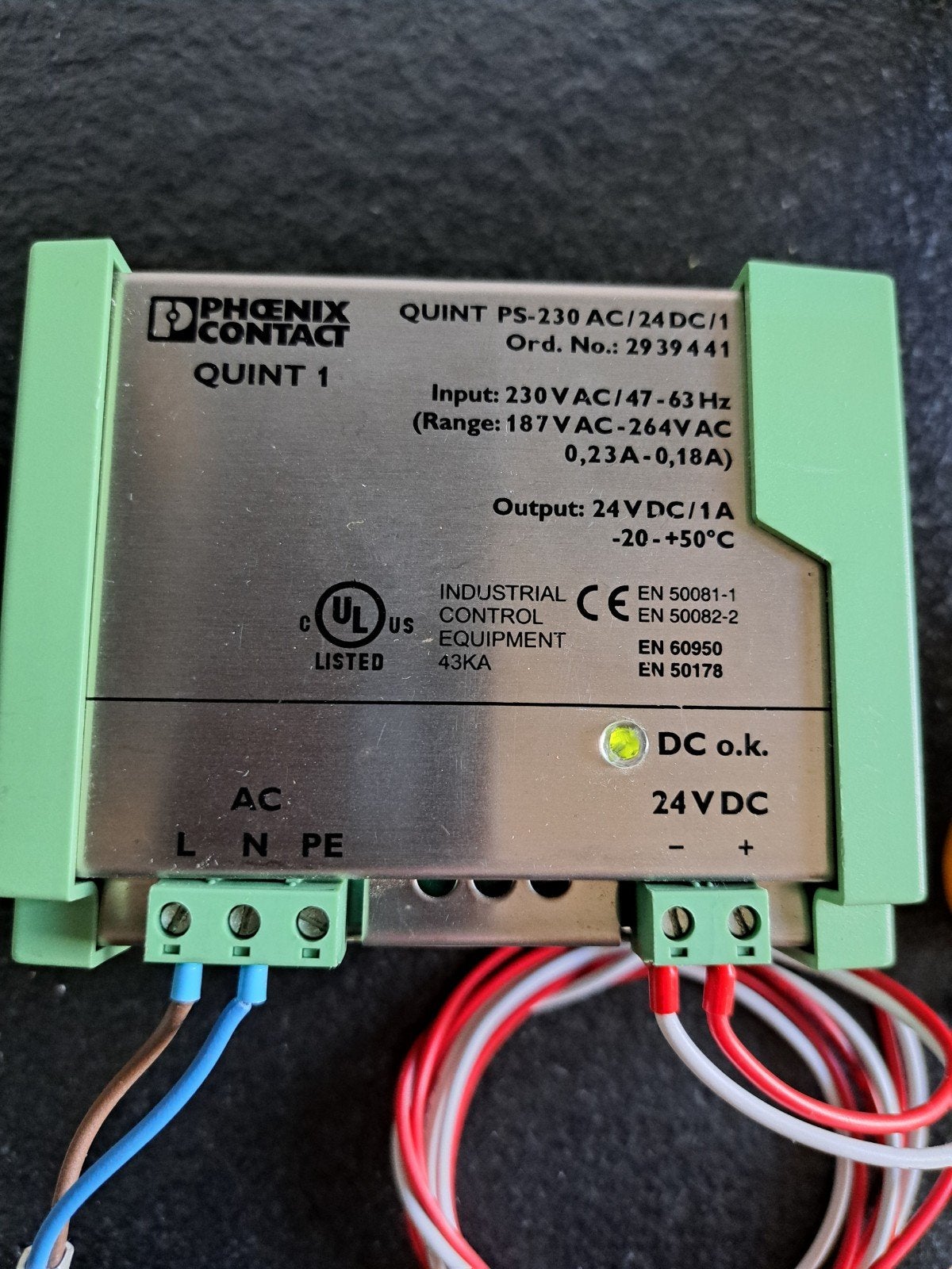 PHOENIX Contact Quint 1 Voeding 230V AC naar 24V DC/1A, Ophalen of Verzenden, Zo goed als nieuw