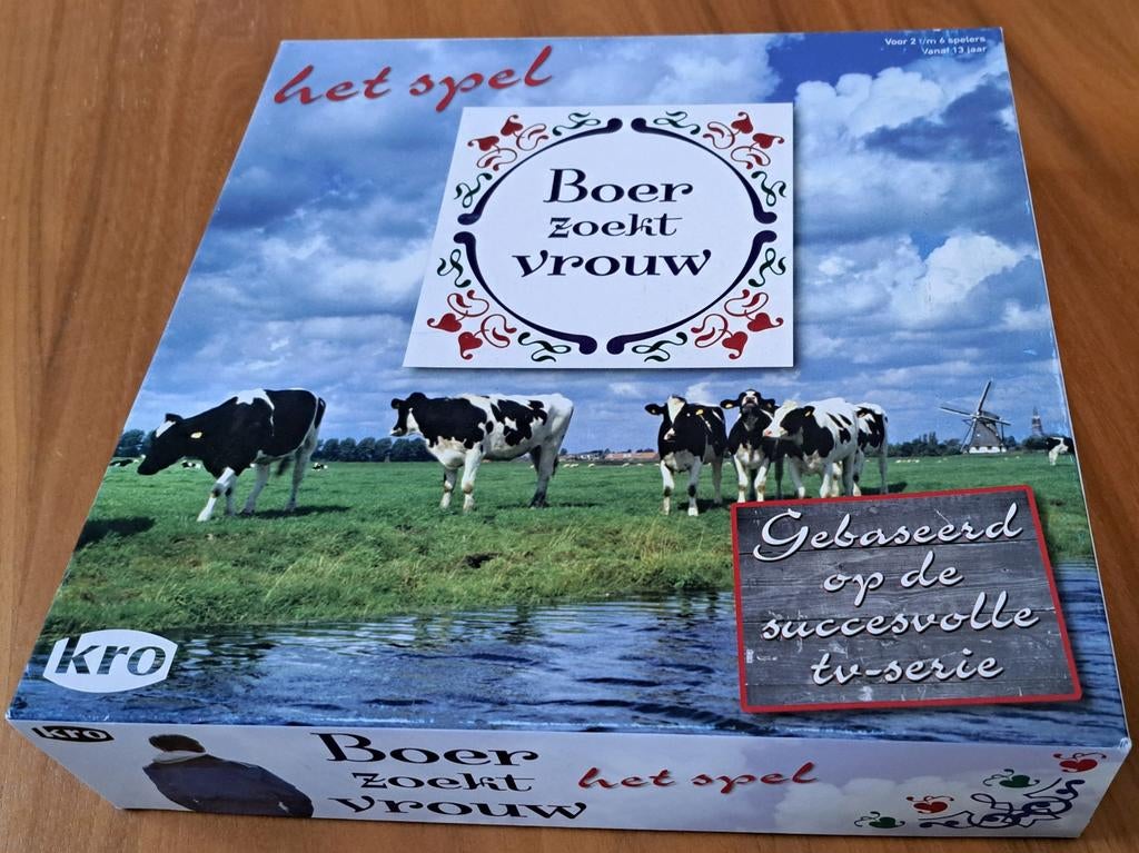 Boer Zoekt Vrouw: Het Spel - 2-6 spelers, v.a. 13 jaar, Vijf spelers of meer, Ophalen, Zo goed als nieuw, KRO