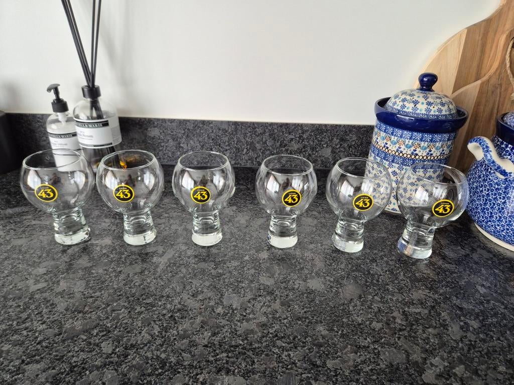 Licor 43 Bolglazen 6 stuks, Verzamelen, Glas en Borrelglaasjes, Ophalen of Verzenden