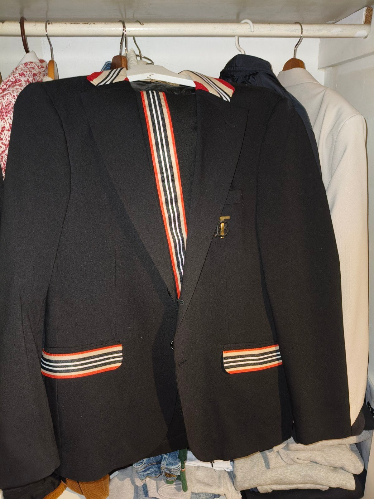 Burberry pak (colbert en pantalon) - Maat 52, Ophalen of Verzenden, Zo goed als nieuw, Maat 52/54 (L), Grijs