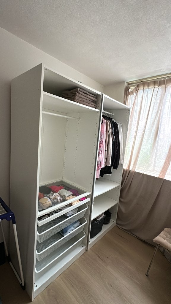 IKEA PAX 150 cm schuifdeurkast wit hoogglans luxe, Huis en Inrichting, Kasten | Kledingkasten, Glas, 100 tot 150 cm, Luxe kledingkast