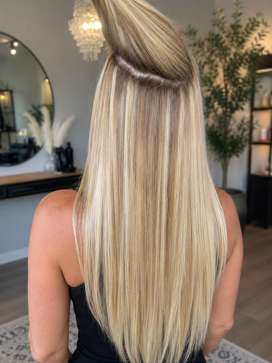 Onschadelijke echthaar Genius weft haarverlenging Extensions, Ophalen of Verzenden, Nieuw, Pruik of Haarverlenging