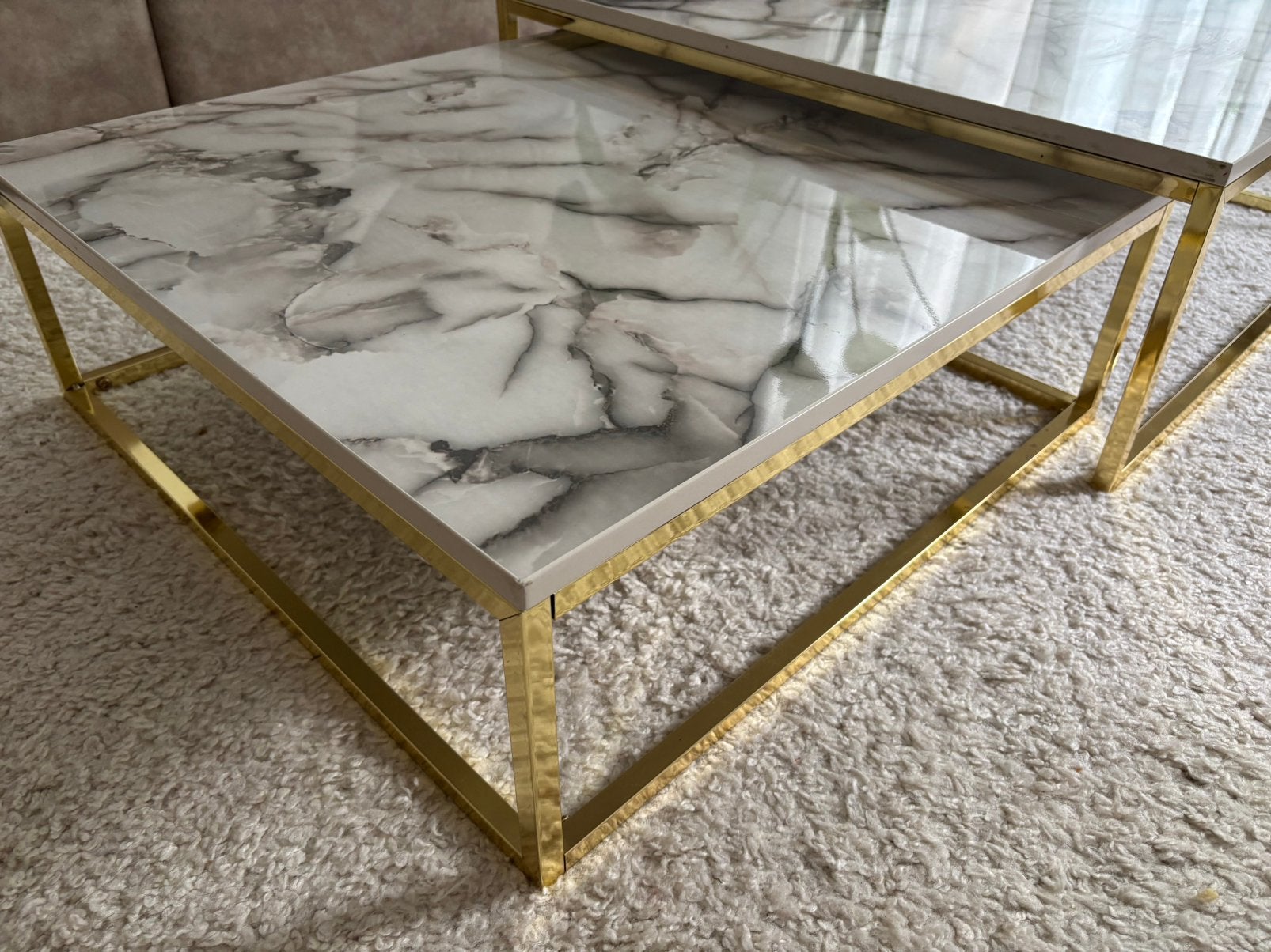 Salon tafel, Huis en Inrichting, Tafels | Salontafels, Ophalen, Zo goed als nieuw, Rond, 50 tot 100 cm