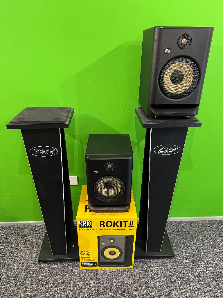 Studio Monitor KRK Rokit RP8 G4, Overige typen, Zo goed als nieuw, 120 watt of meer, Ophalen
