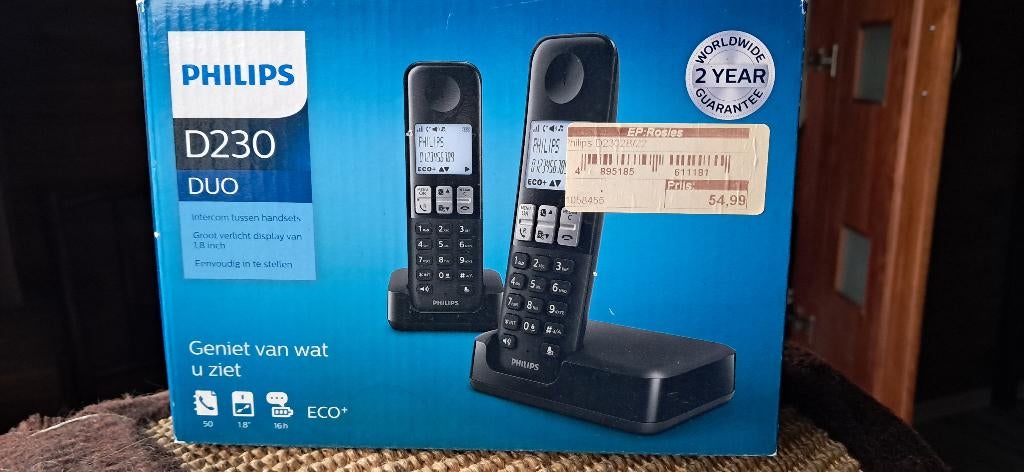 draadloze telefoon, Ophalen, Gebruikt, 2 handsets
