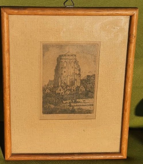 Ets J. Scherft Zierikzee kerk gesigneerd joh D Scherft, Ophalen