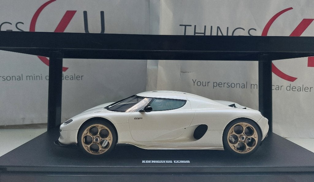 GT Spirit 1:18 Koenigsegg CC850 2024 wit nieuw in doos, Hobby en Vrije tijd, Modelauto's | 1:18, Ophalen of Verzenden, Nieuw, Auto