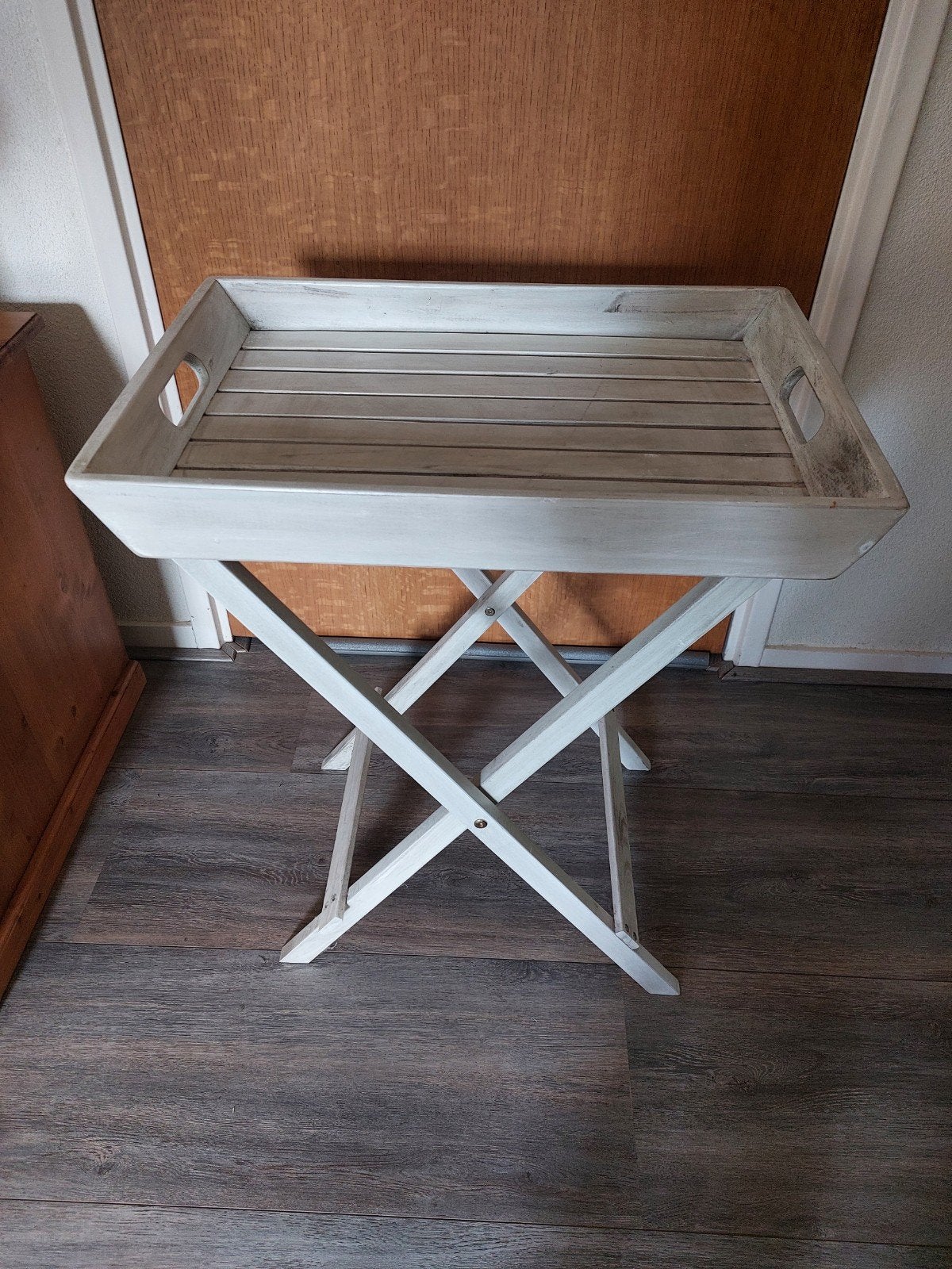 Houten dienbladtafel - inklapbaar - 70x60x40 cm, Ophalen, Hout, Gebruikt, Landelijk