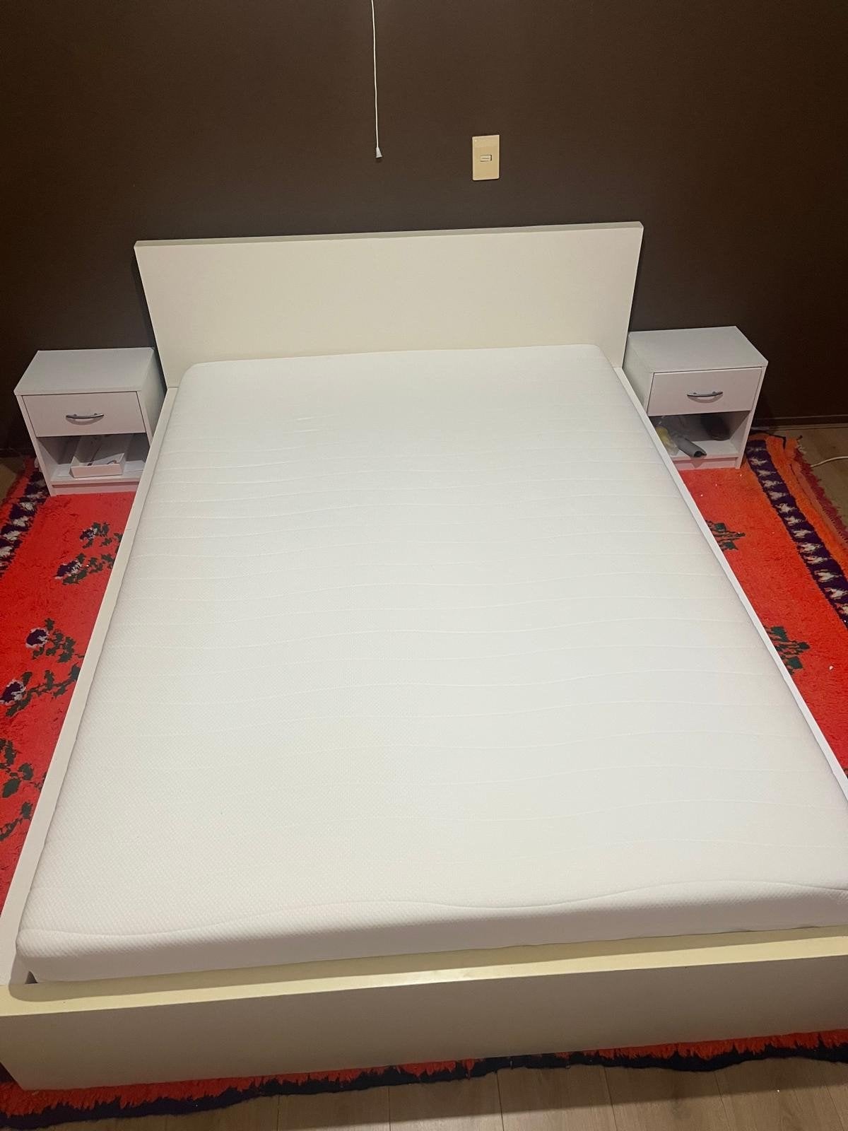 tweepersoons bed 160x200, Ophalen, Tweepersoons, Hout, 160 cm